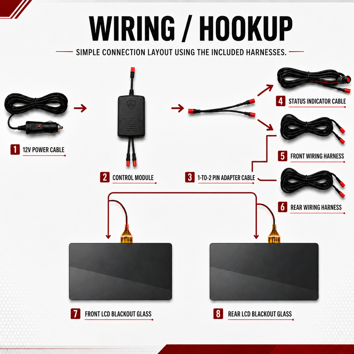 Stealth Blackout License Plate Cover - Remote Control Double Plate Kit (USA/Canada)