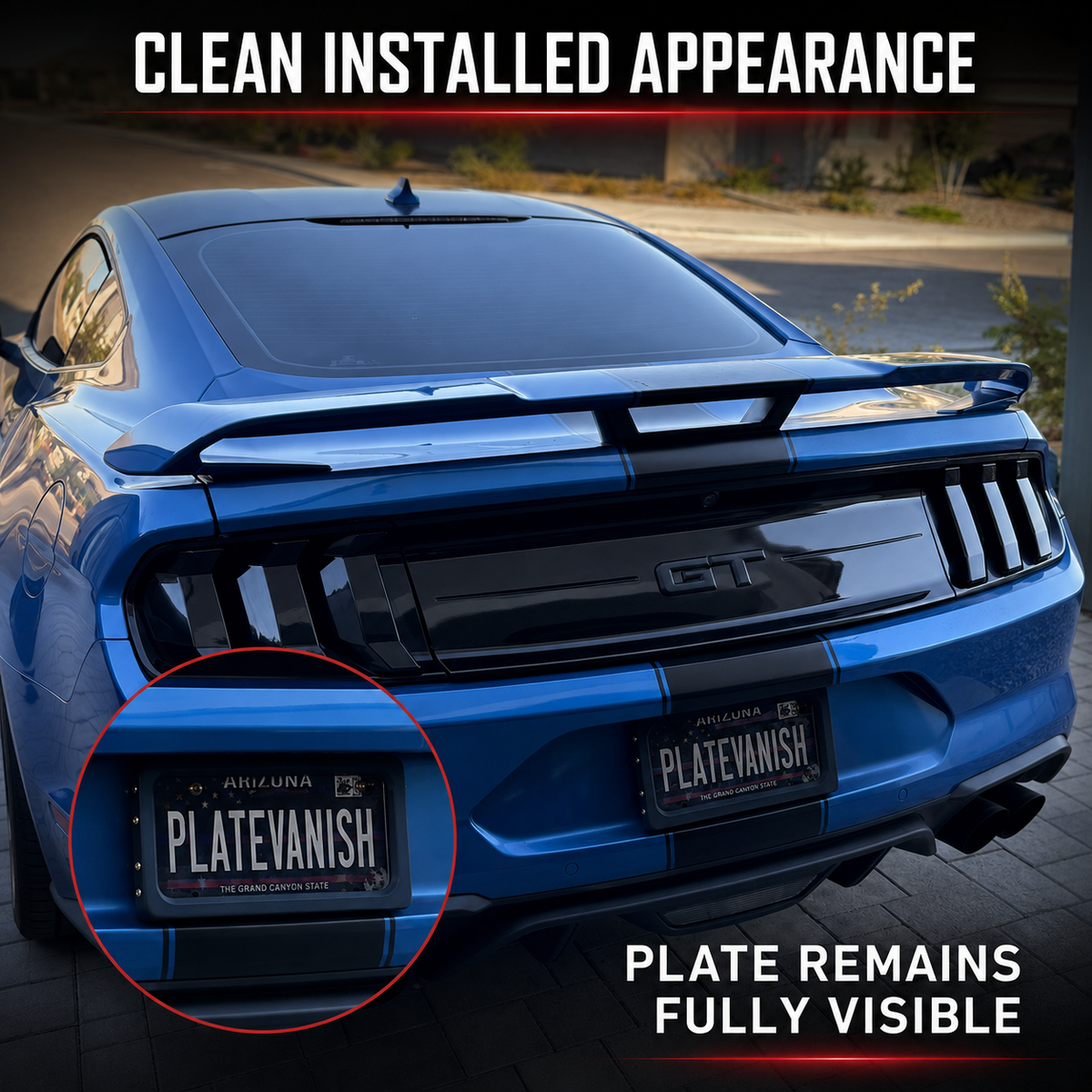 Stealth License Plate Curtain Double Plate Kit (Front & Back USA/Canada)