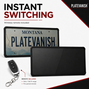 View Stealth Blackout License Plate Cover - Remote Control Double Plate Kit (USA/Canada), media 5 of 8