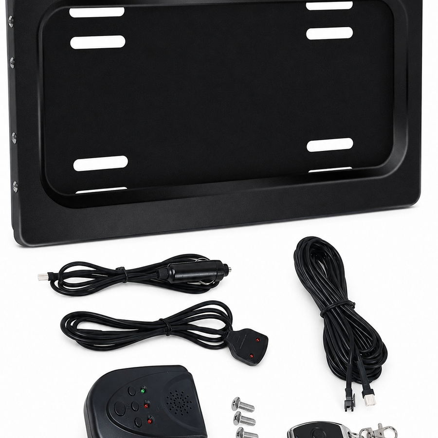 Stealth License Plate Curtain Single Plate Kit (USA/Canada)