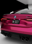 showcase picture of a blackout license plate kit on a BMW 