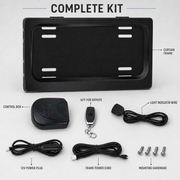 Stealth License Plate Curtain Single Plate Kit (USA/Canada)