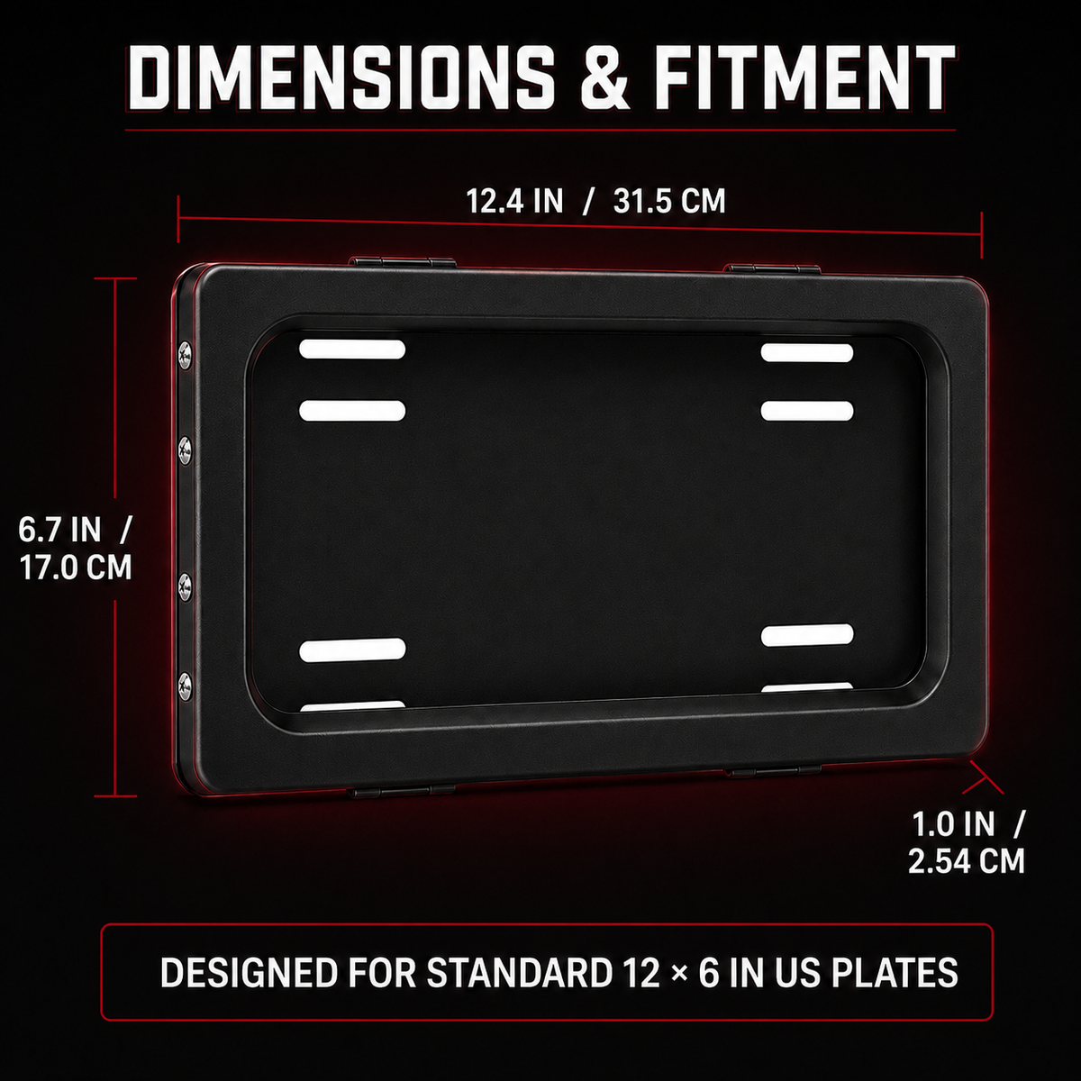 Stealth License Plate Curtain Double Plate Kit (Front & Back USA/Canada)