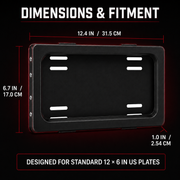 Stealth License Plate Curtain Single Plate Kit (USA/Canada)