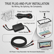 Stealth PDLC License Plate Fogger - Complete Front & Rear Privacy System (USA/Canada)
