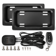 Stealth License Plate Curtain Double Plate Kit (Front & Back USA/Canada)