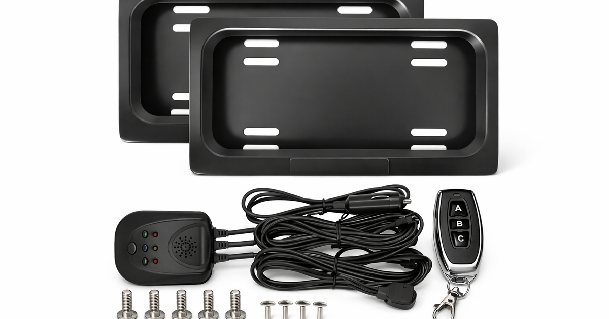 License Plate Curtain Kit With Remote | Double Kit | PlateVanish