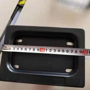 showing the measurements on the Motorcycle license plate hider