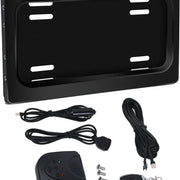 Plate cover single curtain kit with remote control — motorized license plate cover