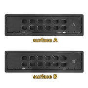 showing both sides of the European/ United Kingdom license plate flippers